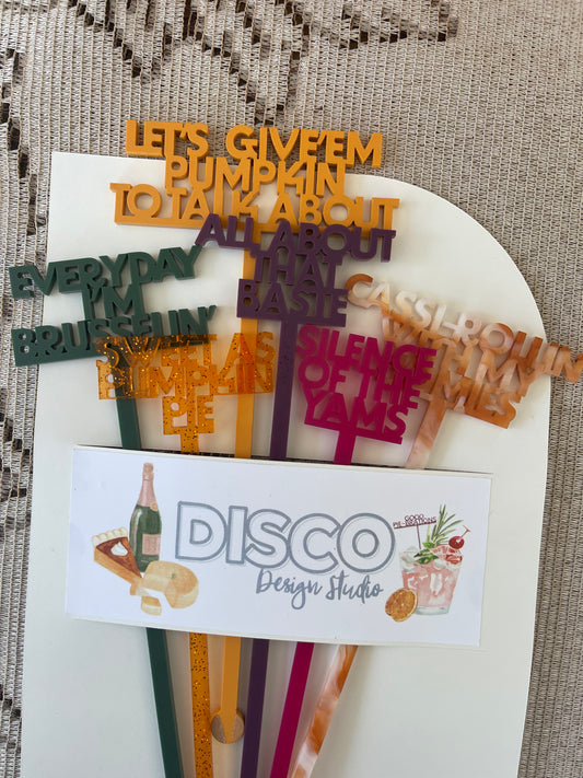 Thanksgiving Stir Sticks - Bundle "SWEET AS PUMPKIN PIE"