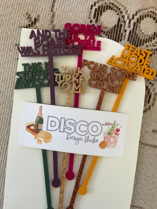 Thanksgiving Stir Sticks - Bundle "Talk Turkey to Me"